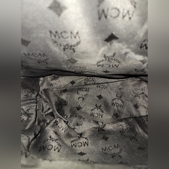 MCM Black Quilted Backpack w gold tone hardware - Picture 9 of 16